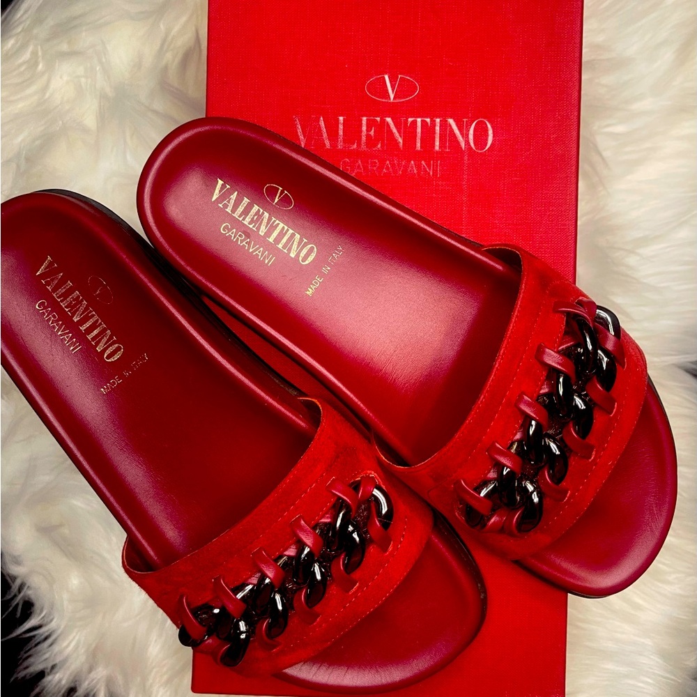 Authentic Red Valentino Slides